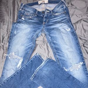 Hollister Bootcut Ripped Jeans